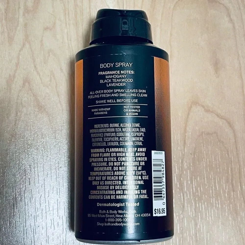 LAST ONE Bath & Body Works Lot of 2 MAHOGANY TEAKWOOD  Men’s Body Spray